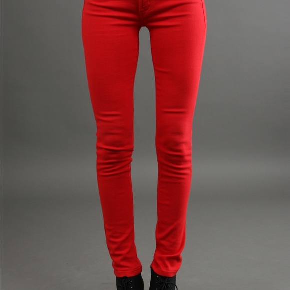 James Jean | red Twiggy skinny jeans