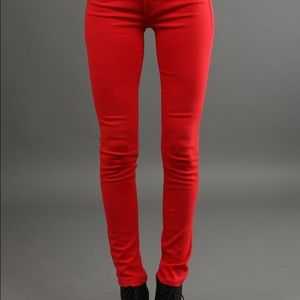 James Jean | red Twiggy skinny jeans