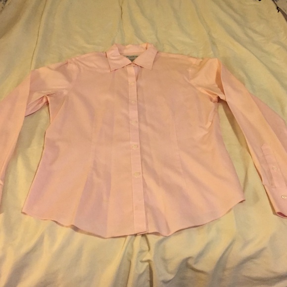 Brooks Brothers tailored pink blouse