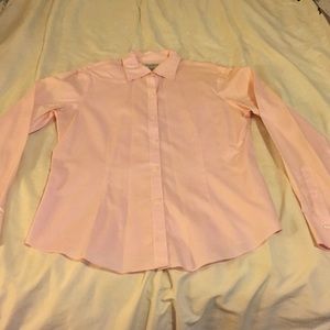 Brooks Brothers tailored pink blouse
