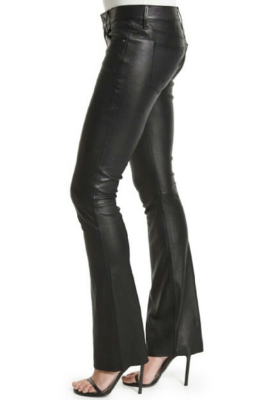 BOOTCUT PU LEATHER PANTS Sz XS