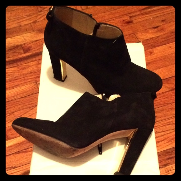 Kate spade black suede booties