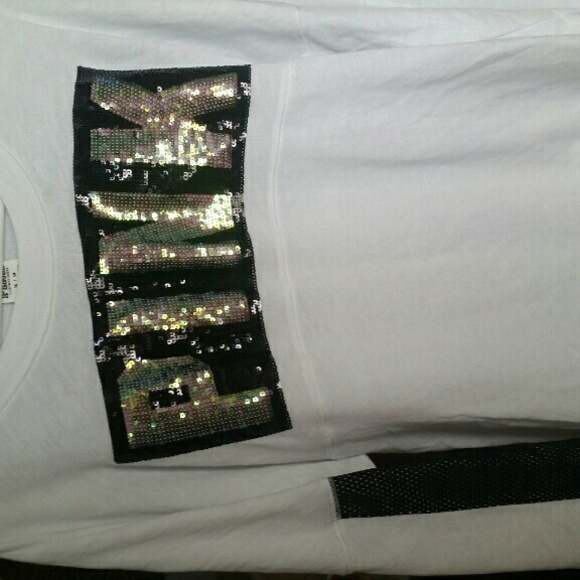 Victoria's Secret PINK sequin varsity crew