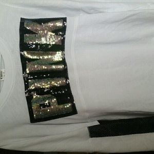 Victoria's Secret PINK sequin varsity crew