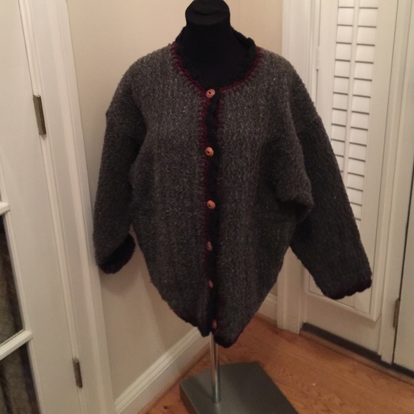 HANDKNITTED SWEATER COAT OSFA MADE IN ECUADOR