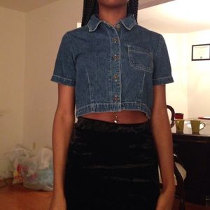 Jean crop top