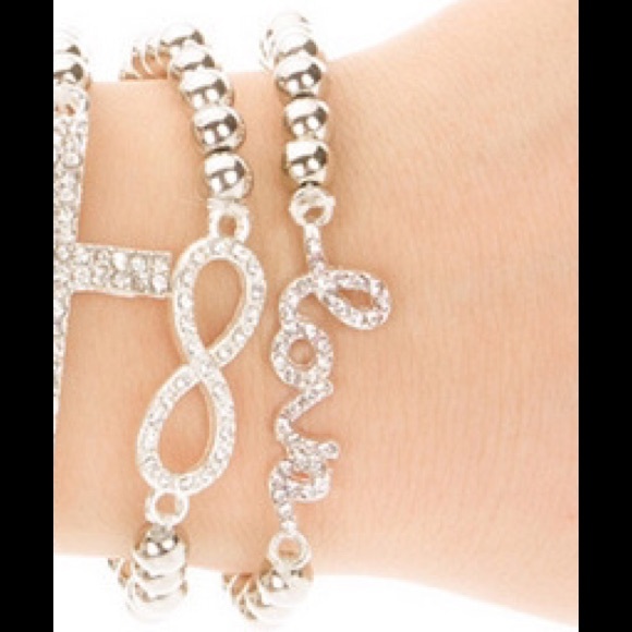Infinity and Love bracelets - Picture 2 of 2