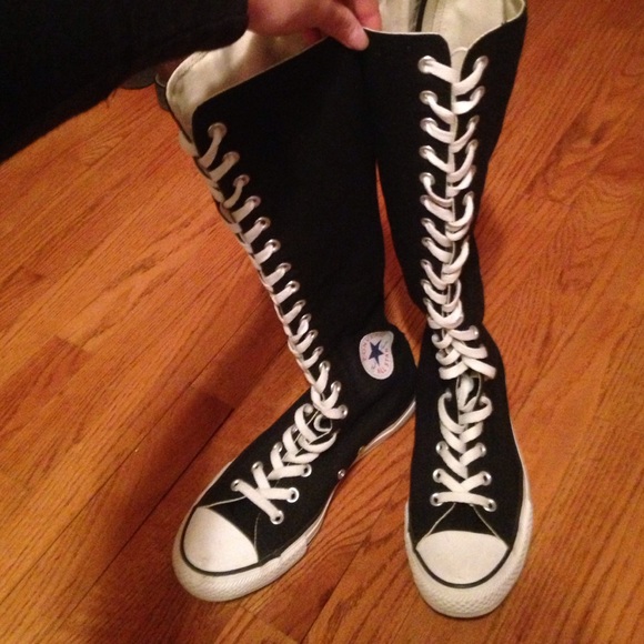 Tall black converse
