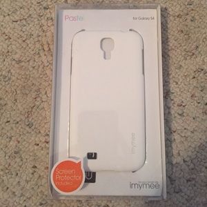 NWT White galaxy S4 phone cover w screen protector