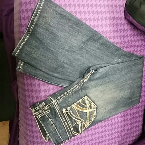 Slightly distressed jeans