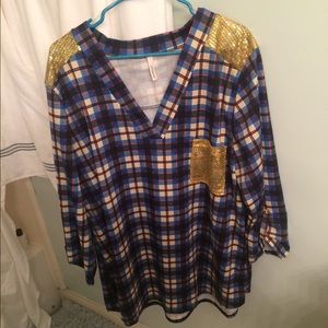 Sequin Plaid Shirt!