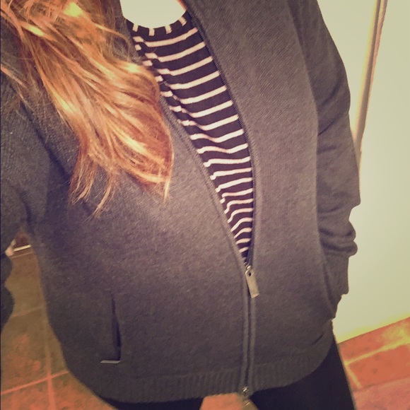 Zip up sweater jacket