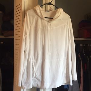 White Columbia Fleece Hoodie - Plus Size