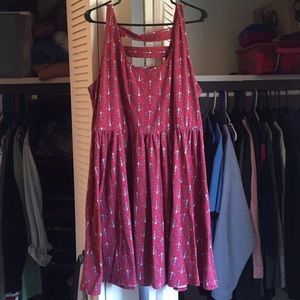 Red/White Anchor Print Dress from Torrid