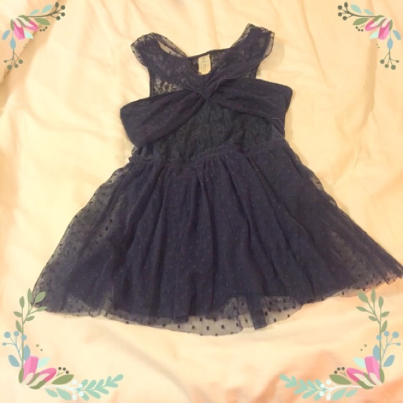 Free people Navy lace top