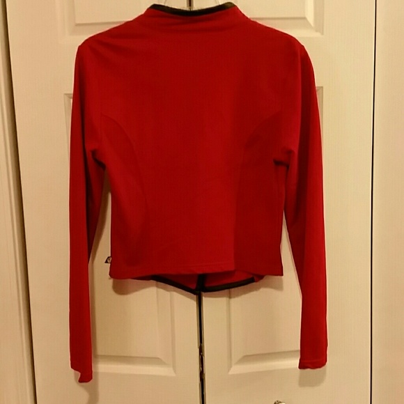 Red and black button-up jacket - Picture 4 of 4