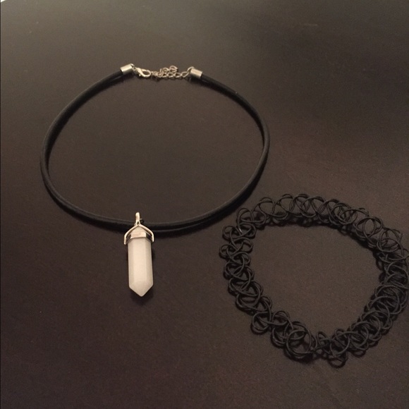 2 choker necklaces