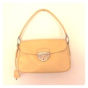 Yellow leather Prada purse