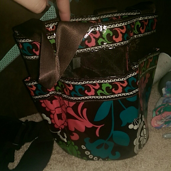 Five-pocket Vera Bradley shower caddy