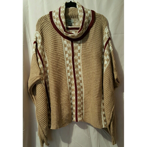 SOLD. NWT Cowl Neck Cape/Sweater