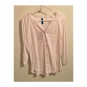 White, bottom up lace long sleeve