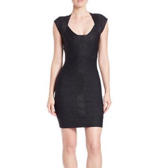French Connection | metallic bandage dress