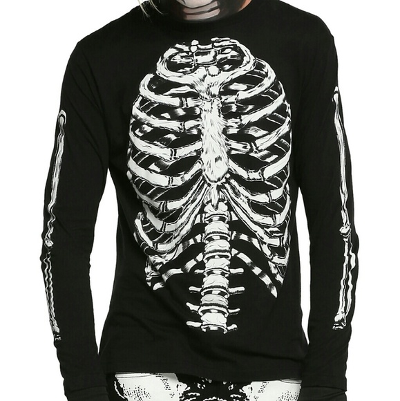Skeleton long sleeve crewneck tee