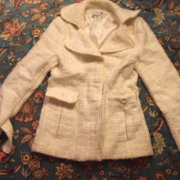 White/cream forever 21 large jacket