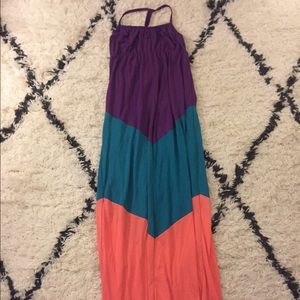 Color block maxi dress