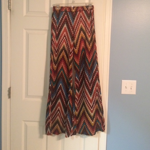 Chevron flare pants