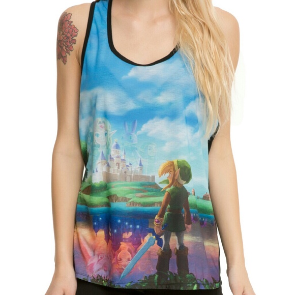 The legend of zelda link between worlds tank top