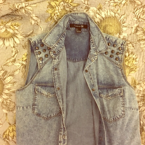 Denim vest shirt