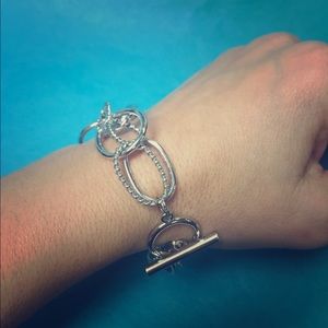 Lia Sophia silver chain bracelet. Toggle close.