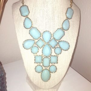 Baby blue statement necklace