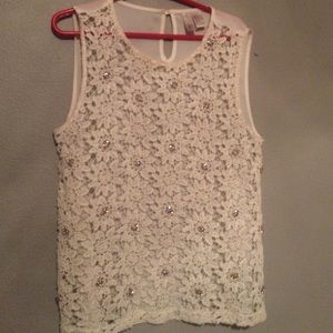 Tank top with diamonds