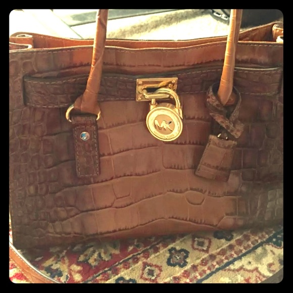 Michael Kors Retired Brown Crocodile handbag