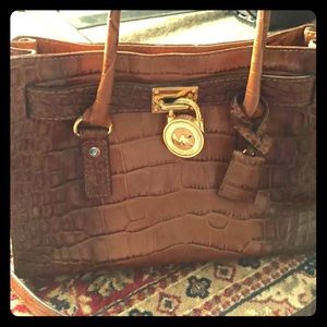 Michael Kors Retired Brown Crocodile handbag