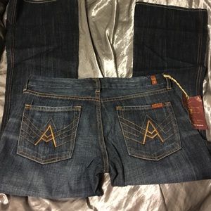 "A" pocket 7 for all Mankind flare jeans