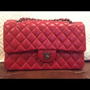 Red Chanel medium flap bag