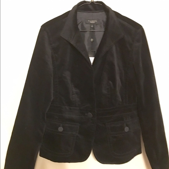 Talbots Blazer- black velvet