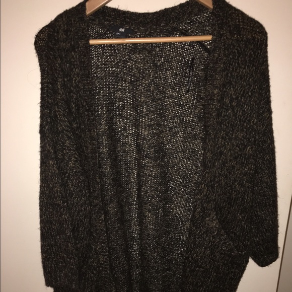 Black and Gold Knitted Cardigan