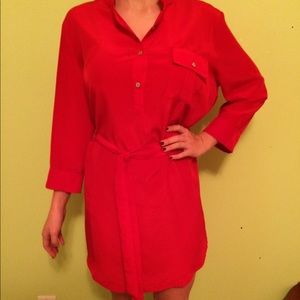 💐 Red Shirtdress