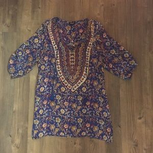 Anthropologie 100% silk shift dress