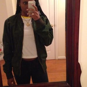 Army Green Bomber Jacket