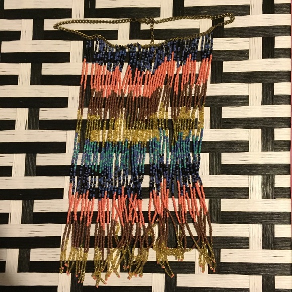 Beaded Fringe Necklace