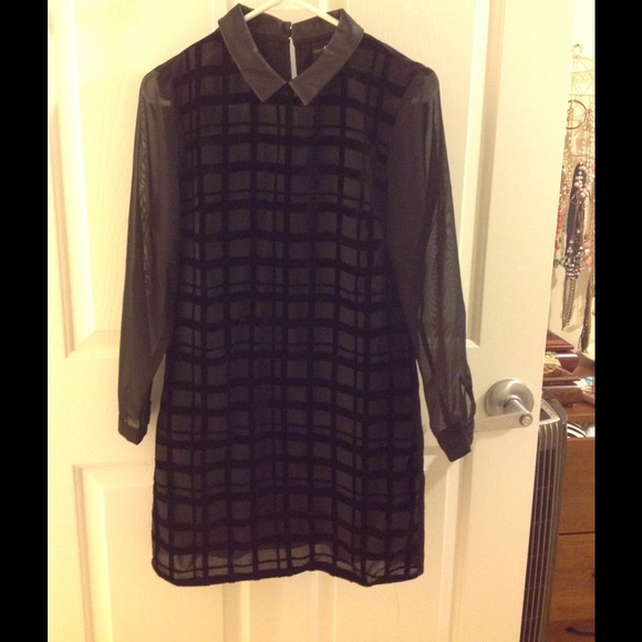 NWOT ASOS leather collar dress