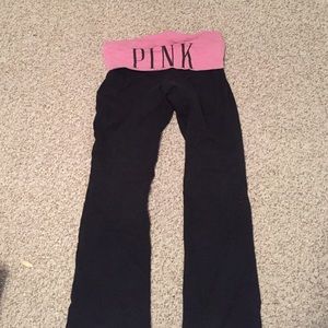 Pink yoga pants-flare