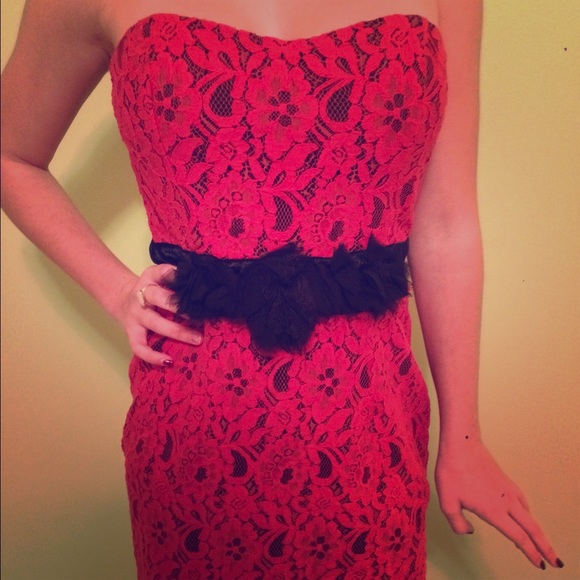 Red Lace Cocktail Dress