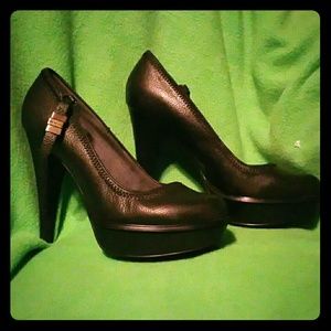 Calvin Klein heels black leather