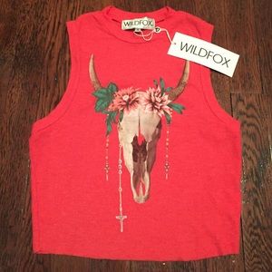 Wildfox desert skull crop top